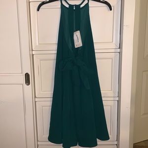 brand new forest green boutique dress